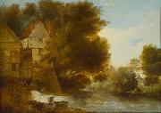 John Webber John Webber s oil painting  Abbey Mill Shrewsbury oil on canvas